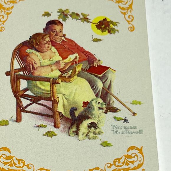 Brown & Bigelow Bridge Set Norman Rockwell Western Surry Calflon 1970s Sealed - Picture 9 of 16
